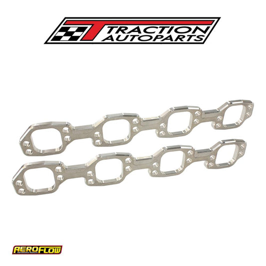 Ford 289-351 w Header Flanges 1-7/8" Square Port Pair Vic Jr