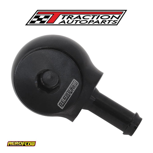 Slimline -10 orb To 1/2" Barb 90 Deg Tight Radius Black