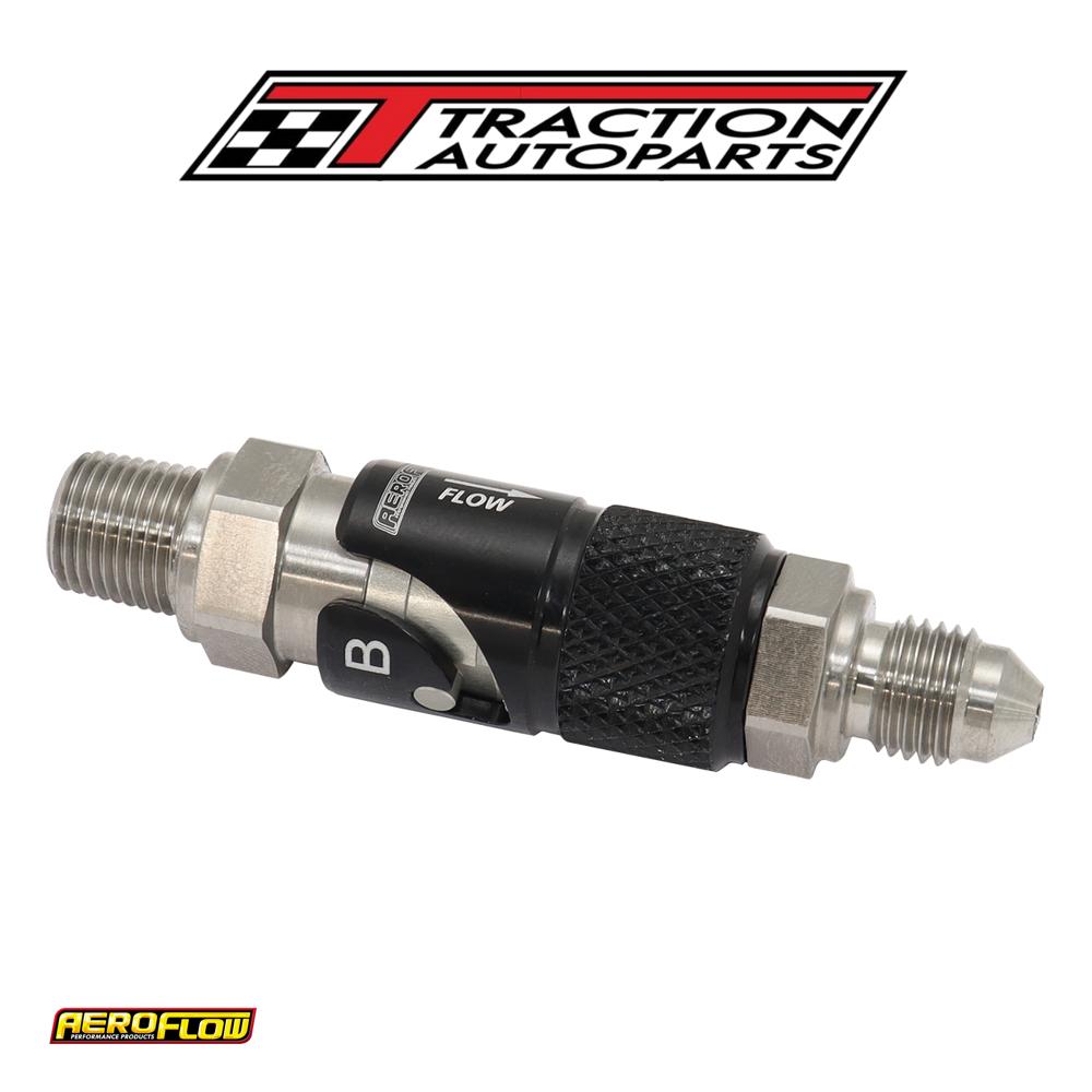 Quick Release Epr Seal -3 an Male To 1/8" Npt Female Black Titanium Aeroflow - Afqr 106-03