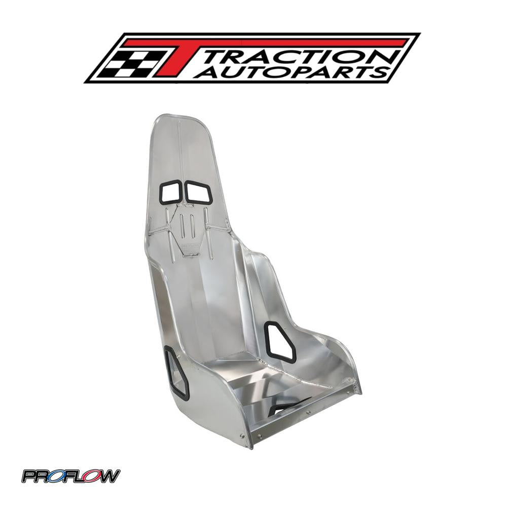 Proflow Aluminium Race Bucket Seat, 17 in. (430mm) Hip Width, Highback, Silver Finish