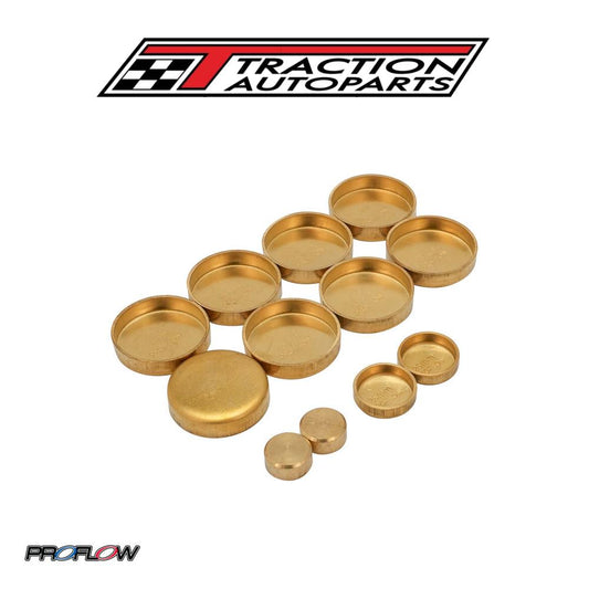 Proflow Freeze Welch Plug Kit, Brass, For Ford Falcon Barra 6 Cyl, 4.0L